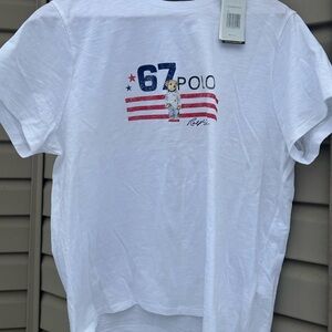 Polo by Ralph Lauren White Graphic T-Shirt for women bear NWT MSRP 55.00